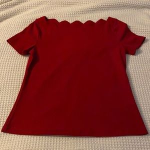Chicwish boat neck top with scalloped neckline NWT